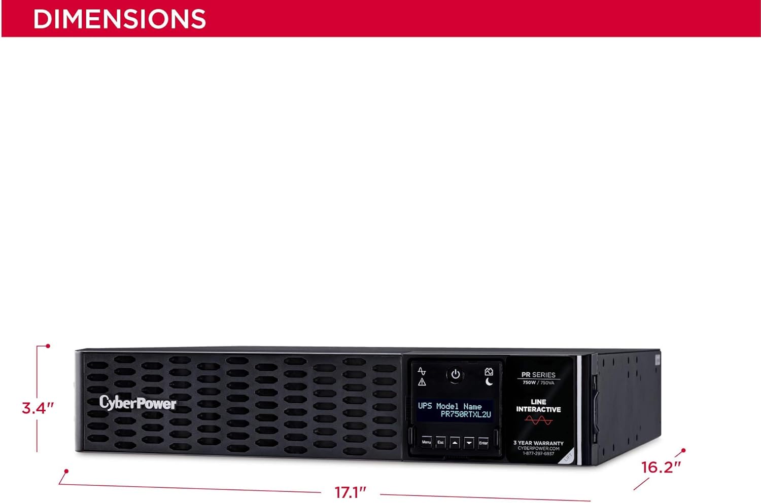Smart App Sinewave UPS System, 750VA, 8 Outlets, 2U Rack/Tower Z5199