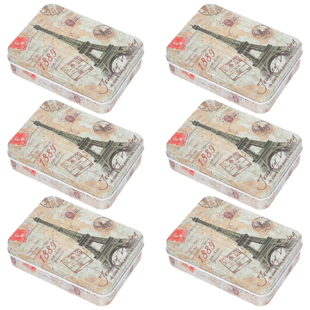 6 Pcs Desktop Storage Boxes Case Pantry Organizers and Clear Greeting Card