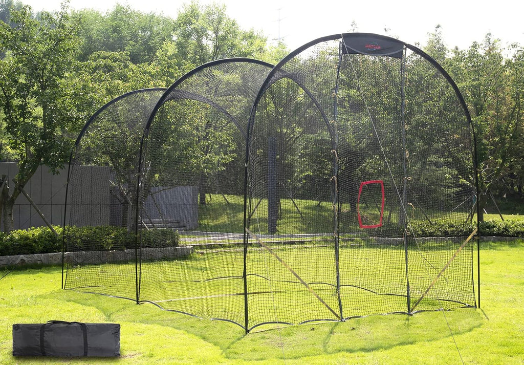 Batting Cage Baseball Softball Training Net with Steel Frame S54256