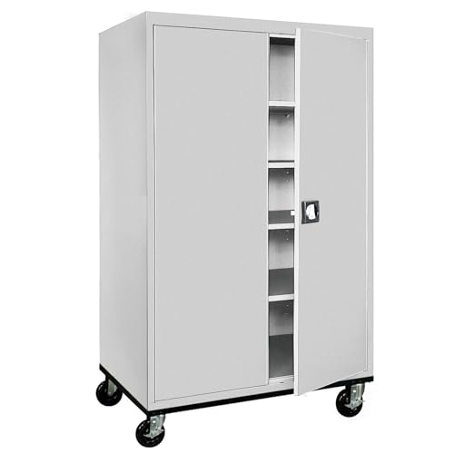 Sandusky Lee TA4R462472-02 Transport Series Mobile Storage Cabinet, Charcoal