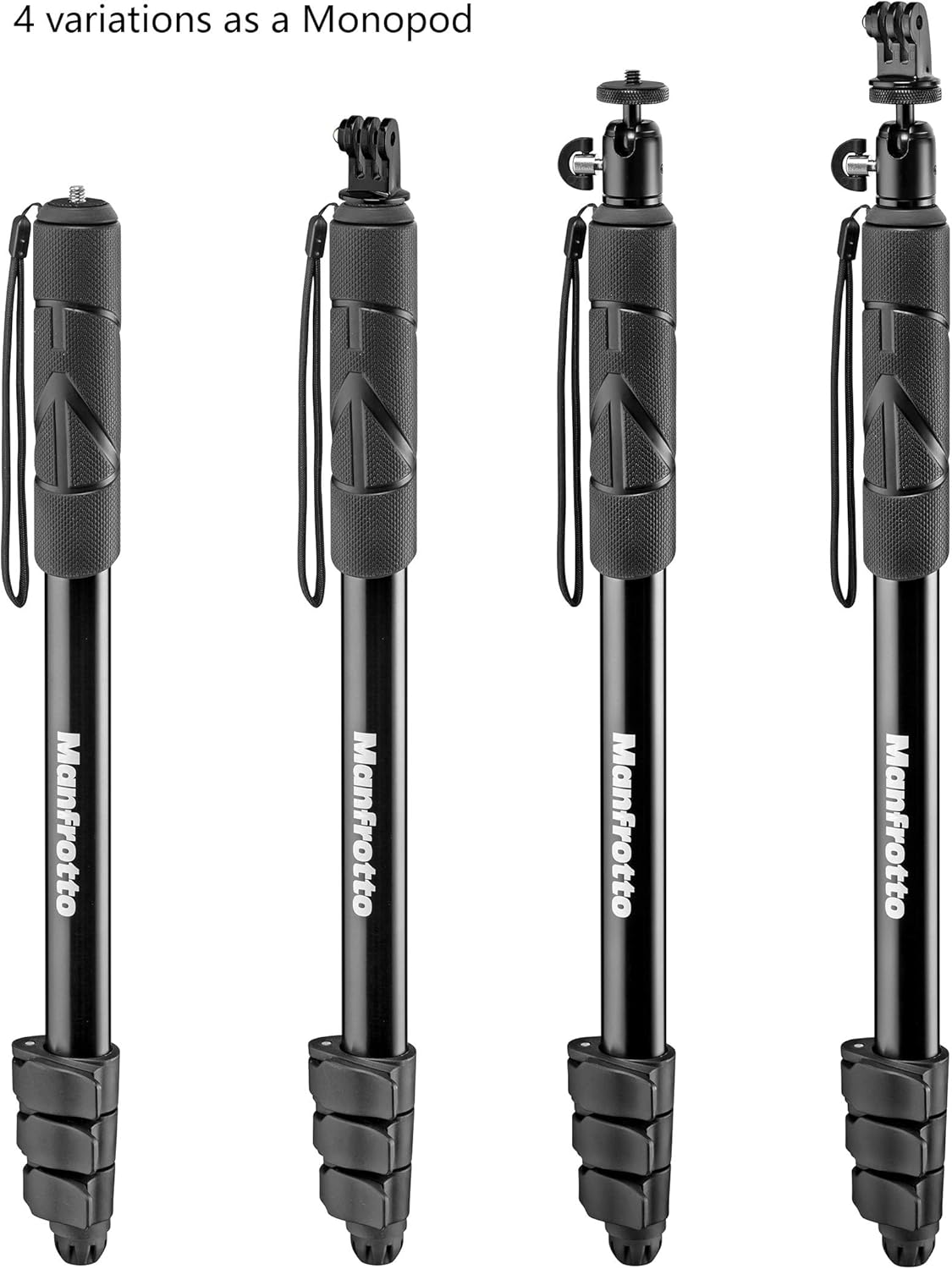 2-in-1 Monopod & Pole, Black, 2-Pack C253