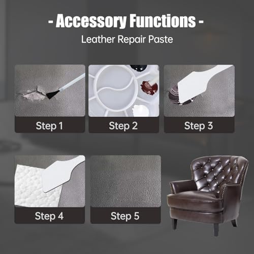 Leather Repair Kit for Furniture and Car Seats, White V36575