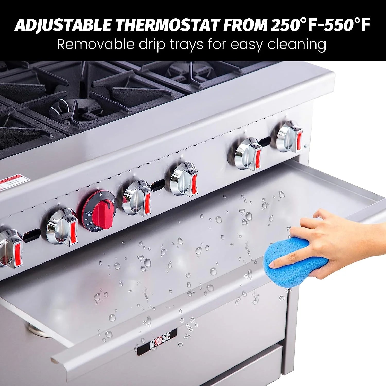36" Gas Range Stove with 6 Burners for Commercial Kitchens A83421