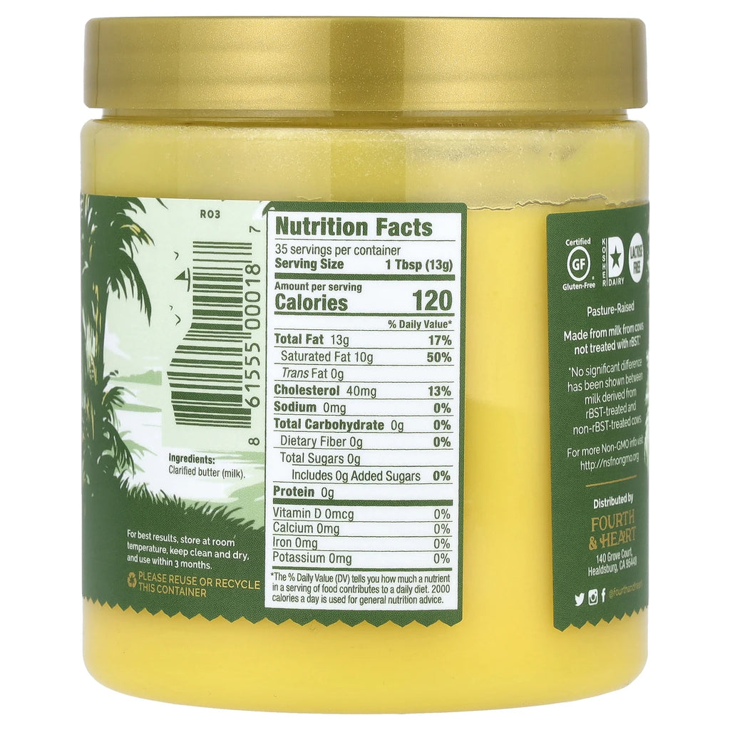 Clarified Grass Fed Butter, Original Recipe, 16 oz O106050