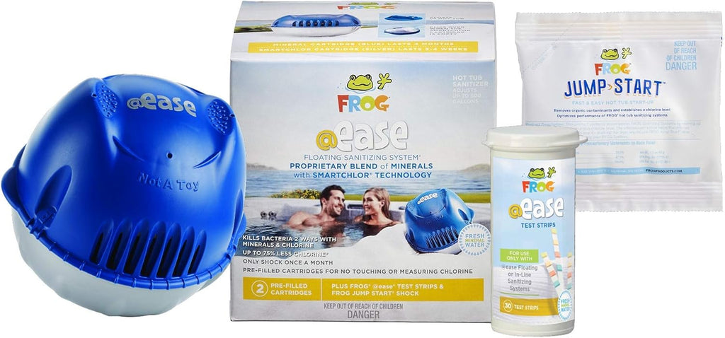 Floating System with 3 Replacement Mineral Cartridges, 30 Test Strips, and Shock Pack N362364