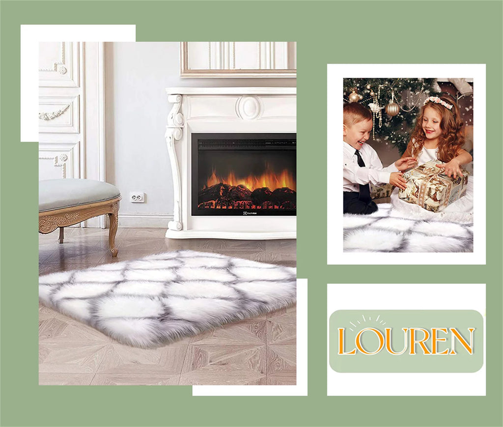 Fluffy Faux Fur Shag Area Rug G300982