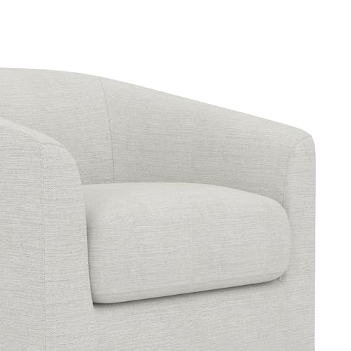 Upholstered Barrel-Curved Accent Chair with Arm and Backrest, Fog Grey X9927