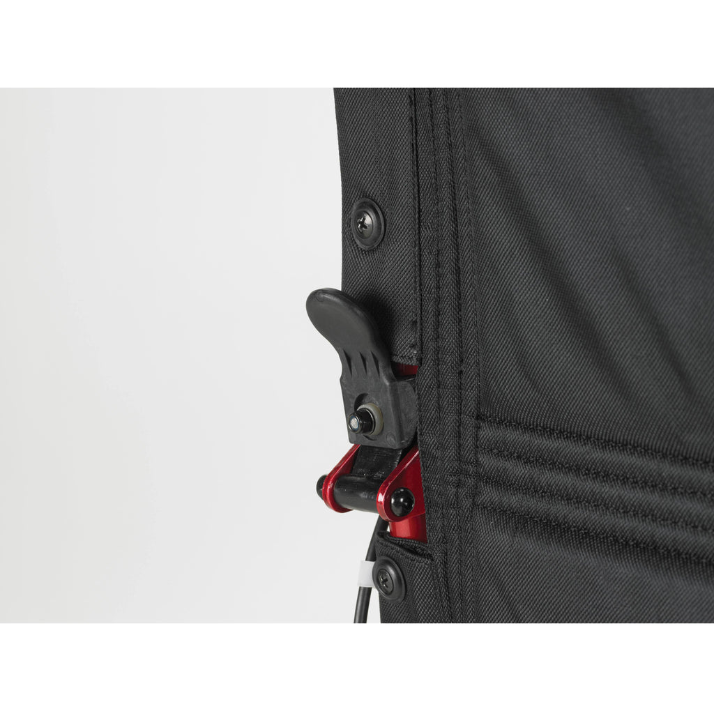 Lightweight Transport Wheelchair with Hand Brakes, Red/Black E481