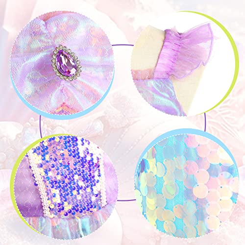 Mermaid Princess Sequins Party Dress for Toddler Girls Halloween Costume H4702