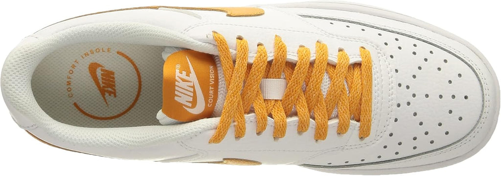 Women's Court Sneakers, White Light Curry N872588