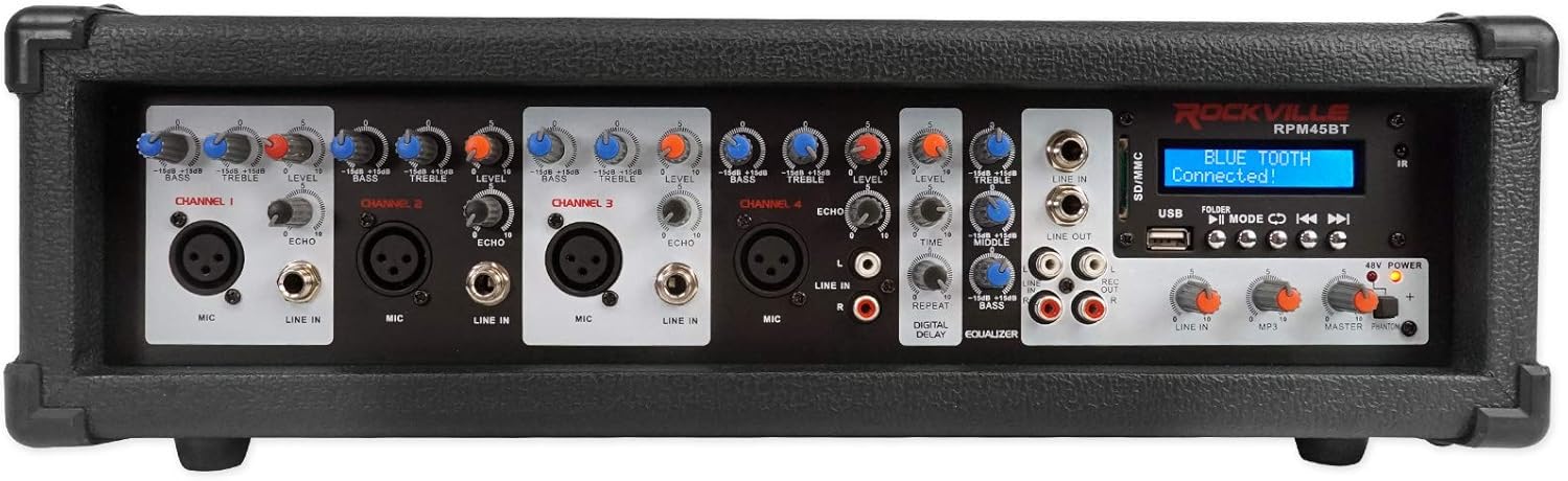 12 Channel 4800W Powered Mixer with 7 Band EQ and Effects Q7001
