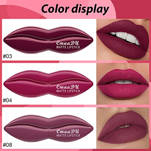 5Pcs Matte Lipstick Set for Women, Long Lasting Velvet Finish U9478