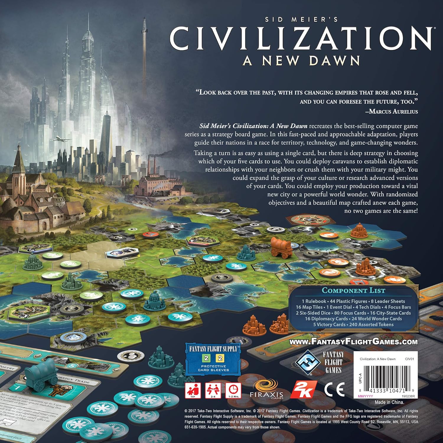 Civilization Board Game - Tactical Strategy for Ages 14+, 2-4 Players M722577