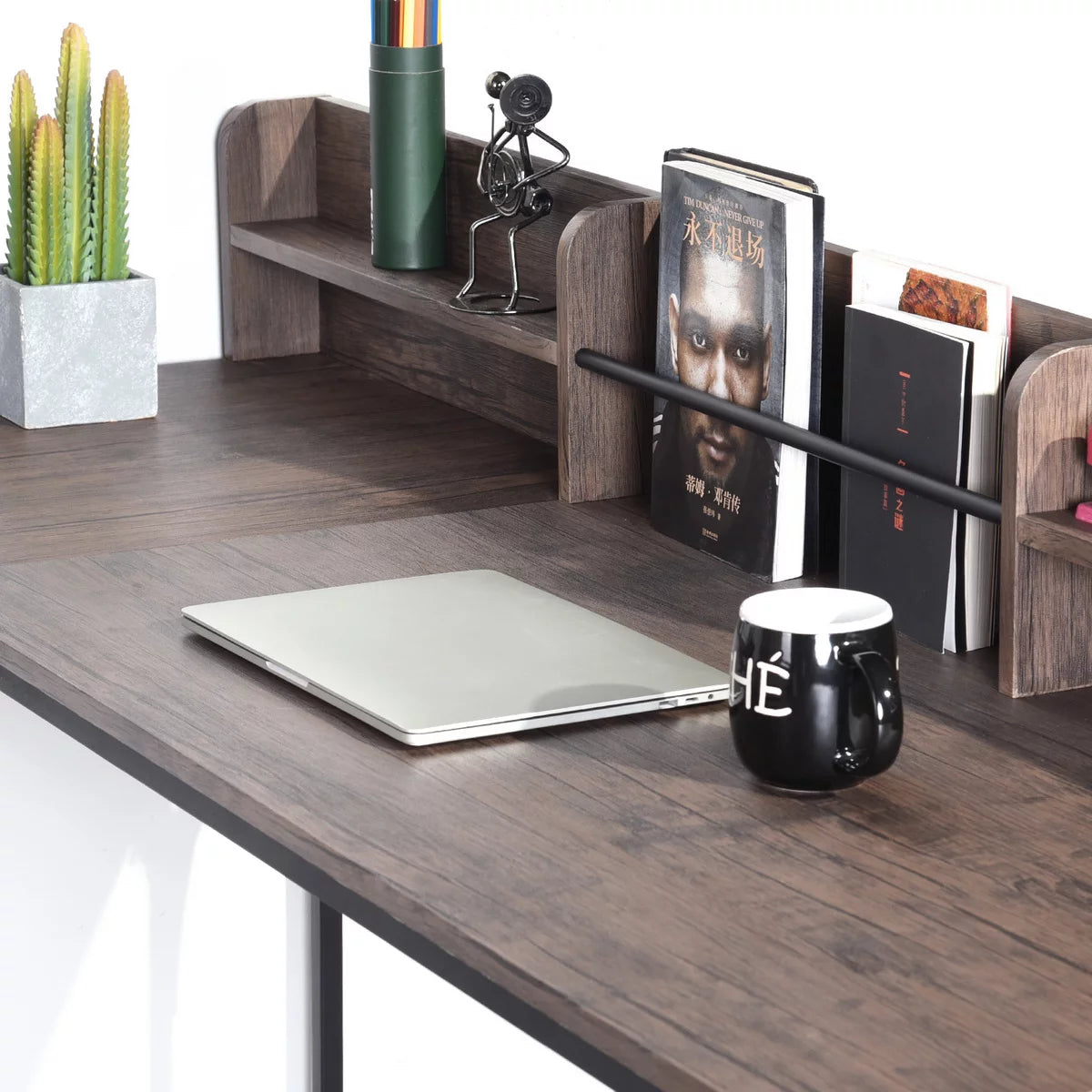 L-Shaped Desk 65" x 43" with Storage, Corner Computer Desk for Work and Study O36656