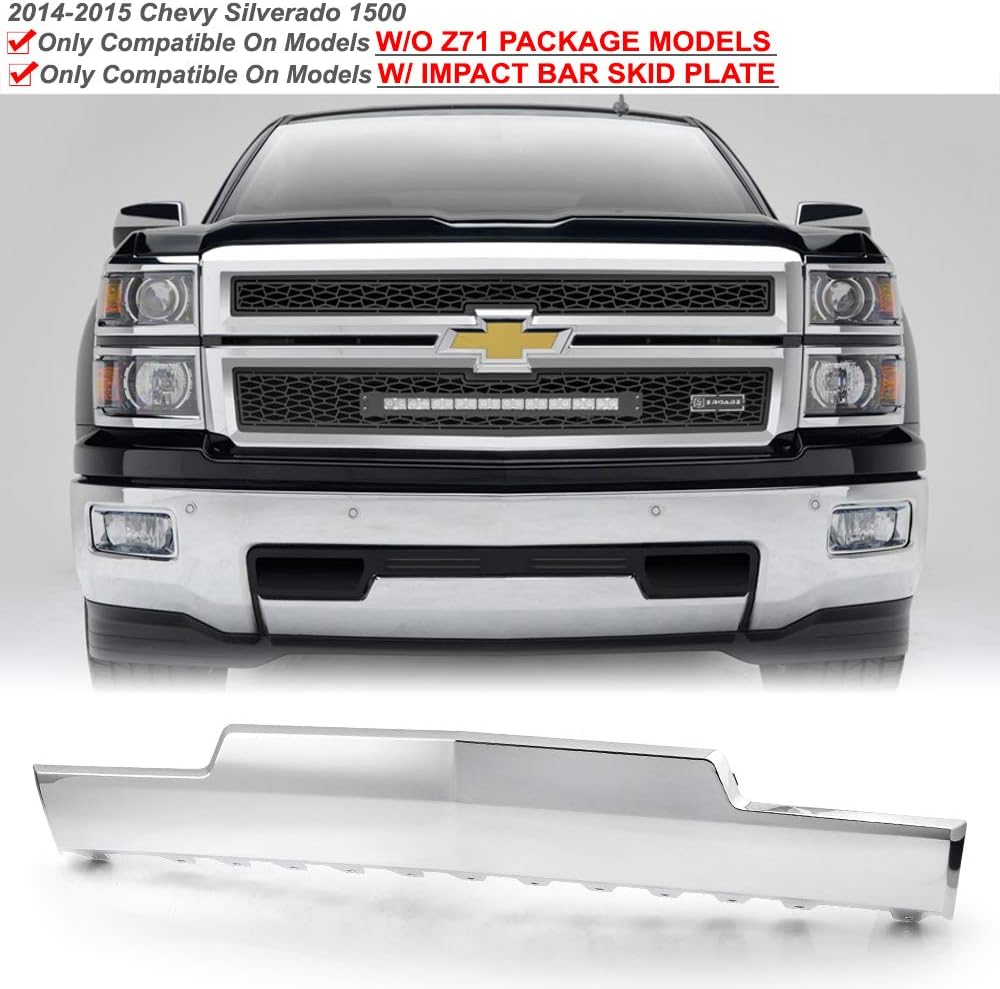 ACANII - For 2014-2015 Chevy Silverado 1500 Pickup Truck w/o Z71 Package Front Bumper Skid Plate Assembly GM1087249C