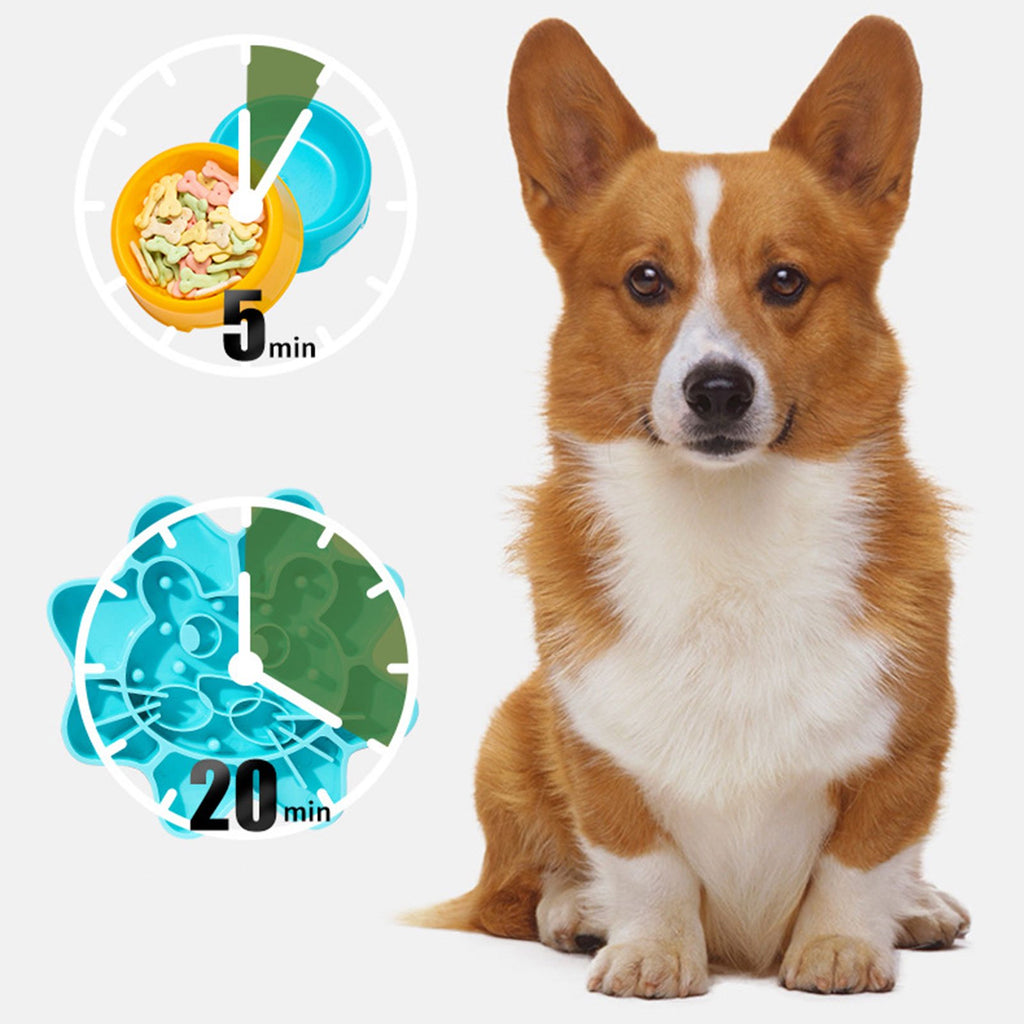 Dog Licking Pad Flower Shaped Slow Feeder Mat Q149537