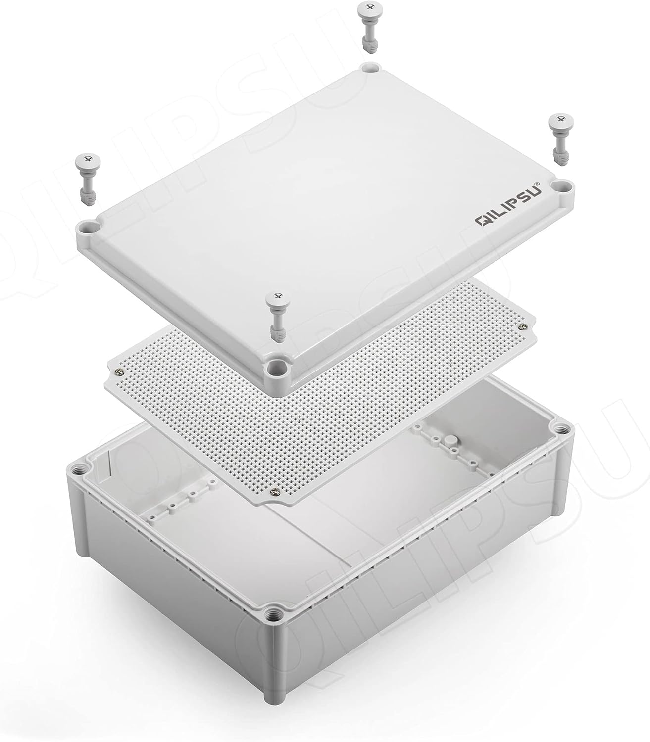 Clear Hinged Cover Junction Box with Mounting Plate, IP67 Waterproof Dustproof Enclosure, Pack of 2 Q862551