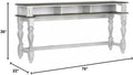 BOWERY HILL 4 Piece Console Set in White and Gray (1-Console and 3-Stools)