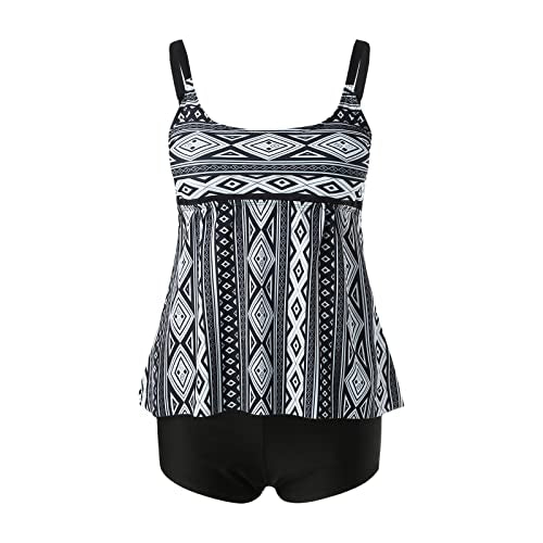 Plus Size Women's Tankini 2 Piece Swimwear Z98351