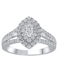 1 Carat T.W. (SI Clarity, H-I Color) Brilliance Fine Jewelry Lab Grown Diamond Engagement Ring in Sterling Silver, Size 5